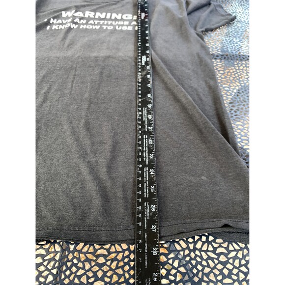 Vintage 90s Warning  I Have an Attitude and Know How to use it  funny Tshirt  L - Picture 5 of 7